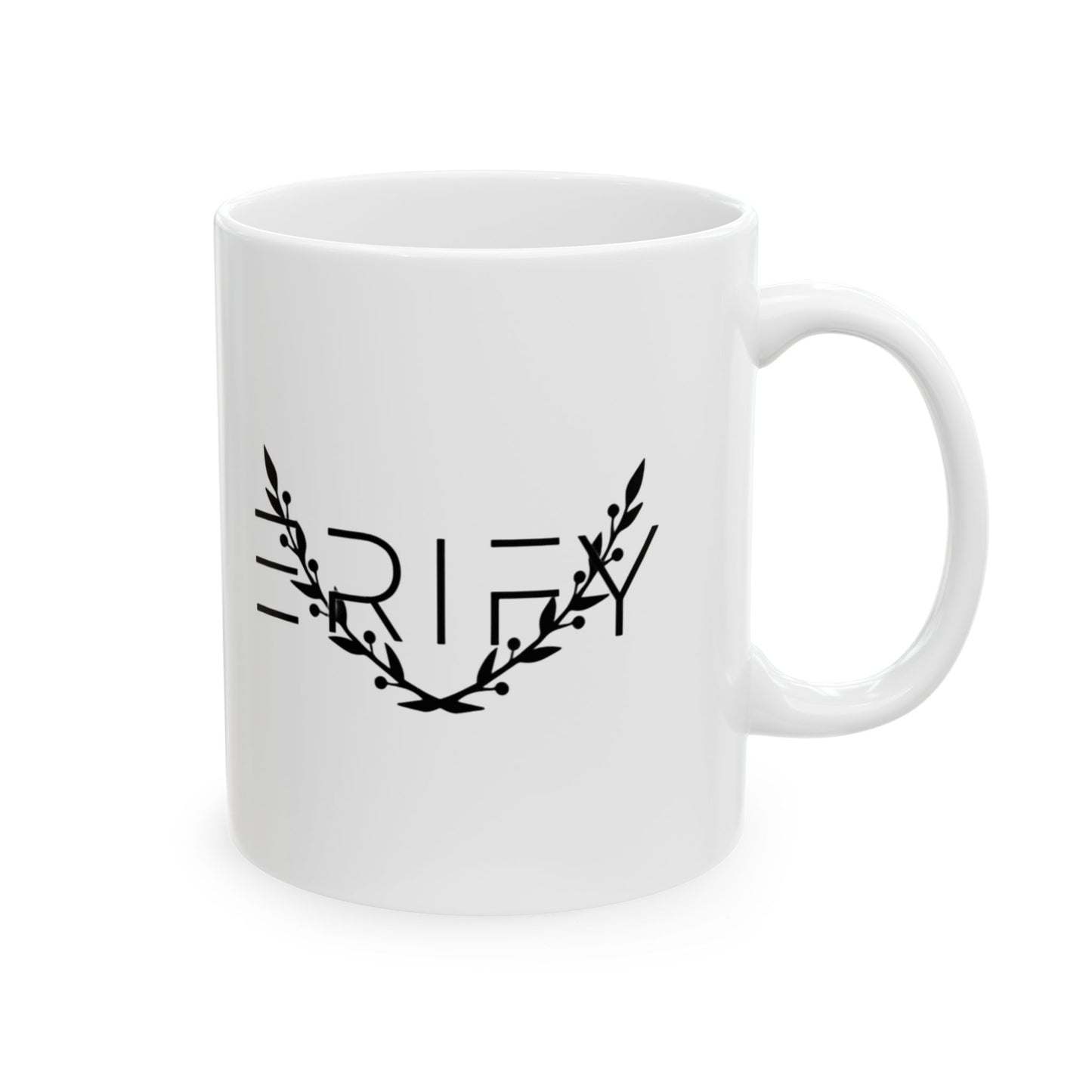 Stylish Ceramic Mug with ERIFY BRANDED Design - Perfect for Coffee Lovers and Gift Giving
