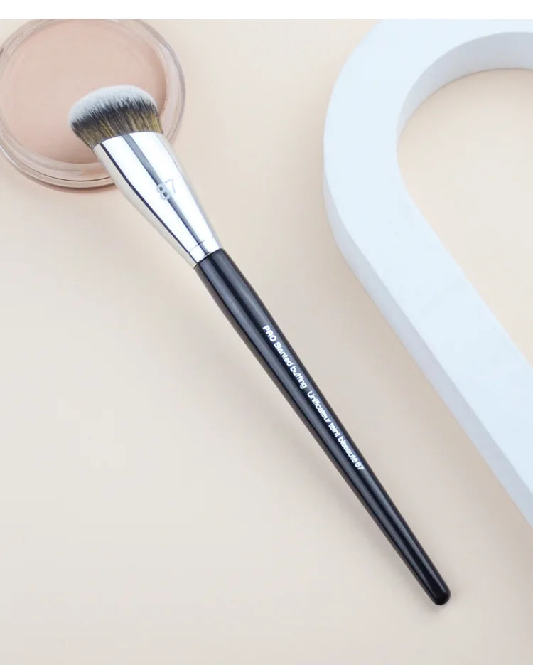 1 piece Pro Slanted Buffing Makeup Brushes #87 Angled Foundation Make up Brush Precision Face cosmetic tools synthetic hair