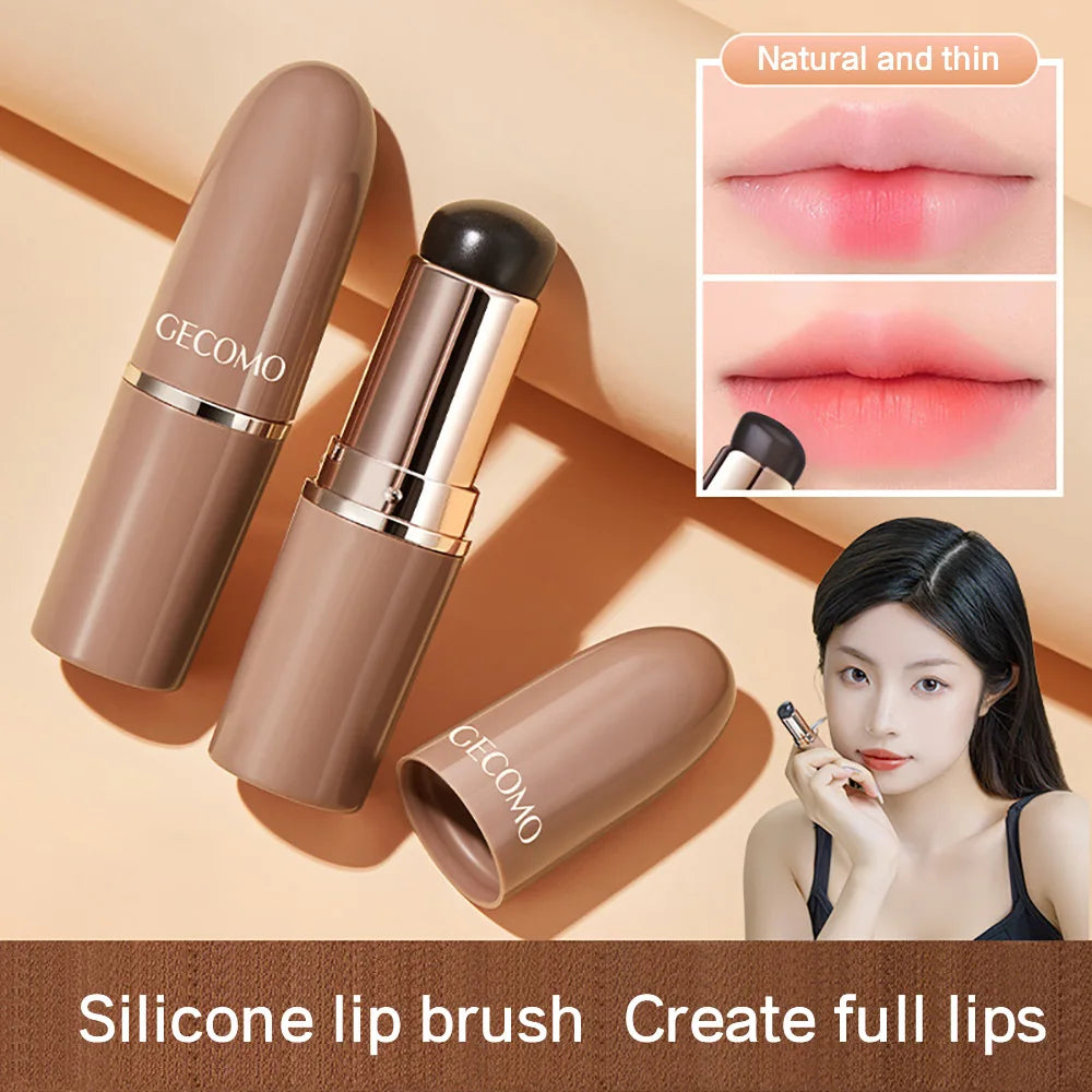 GECOMO Silicone Mini Round Head Lip Brush For Lipstick Coloring Lip Concealer Brush Portable Makeup Brush