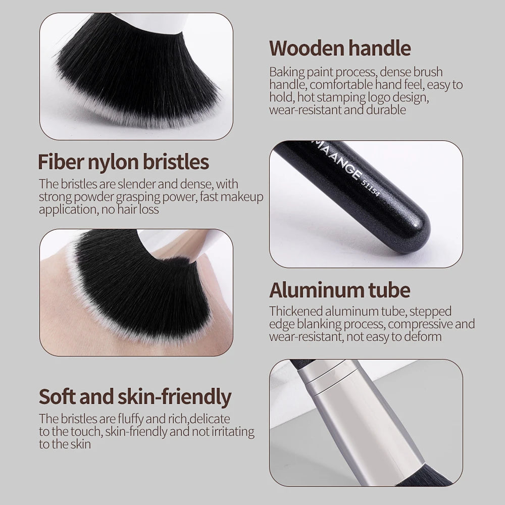 Maange 1PCS Makeup Brush with Box Foundation Concealer Powder Blush Contour Brush Dense Soft Bristle Brush Beauty Tool For Women