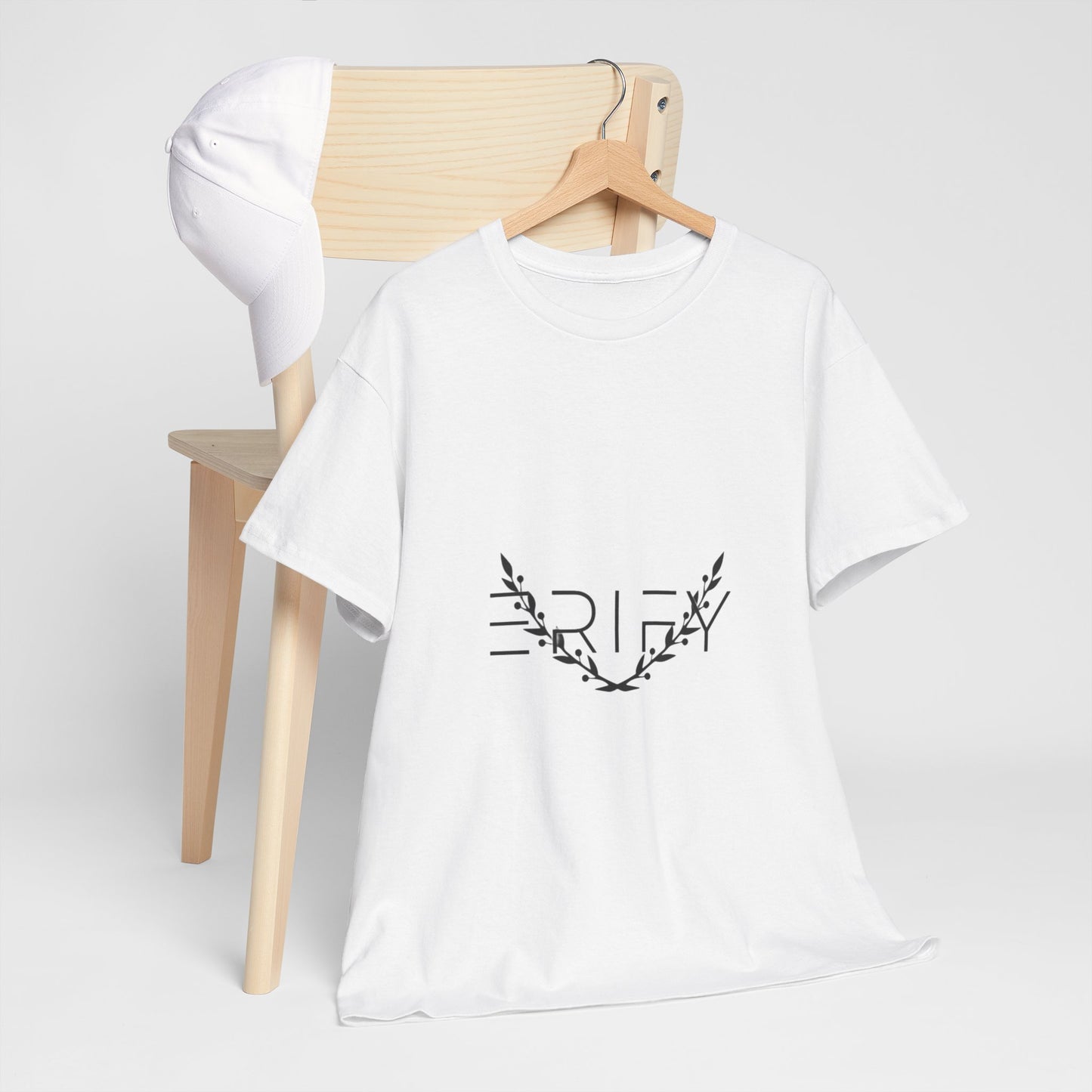 Unisex Heavy Cotton Tee with ERIFY BRAND | Casual Graphic Tee for Everyday Wear