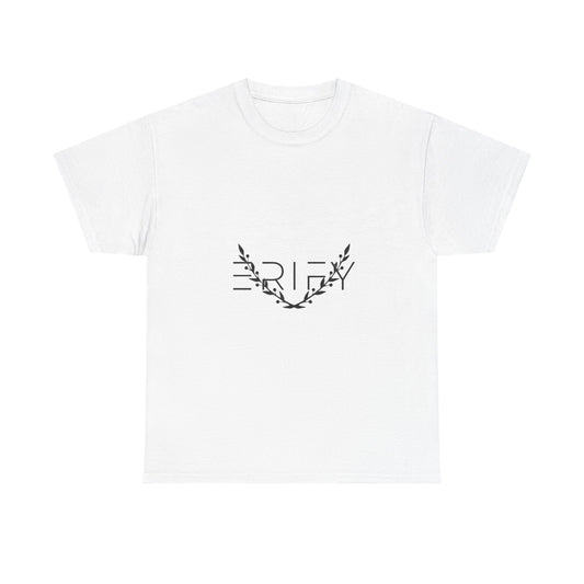 Unisex Heavy Cotton Tee with ERIFY BRAND | Casual Graphic Tee for Everyday Wear