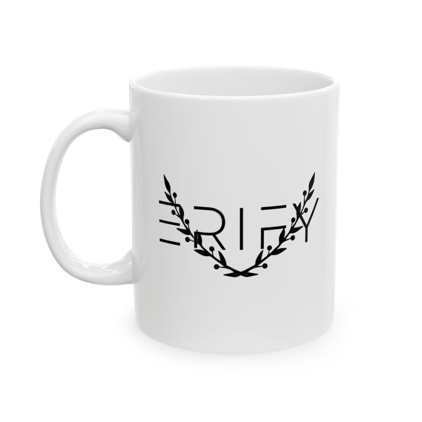 Stylish Ceramic Mug with ERIFY BRANDED Design - Perfect for Coffee Lovers and Gift Giving
