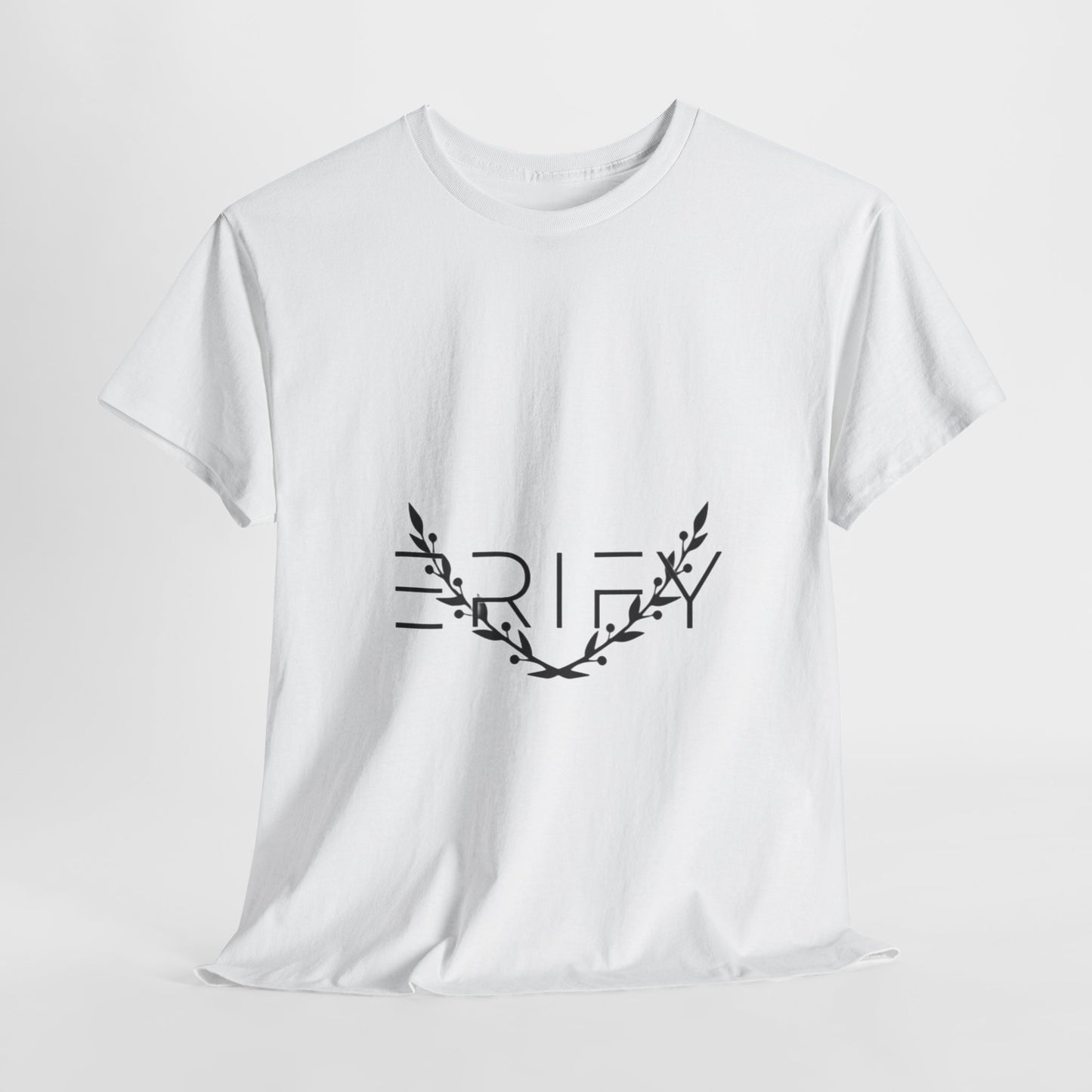 Unisex Heavy Cotton Tee with ERIFY BRAND | Casual Graphic Tee for Everyday Wear
