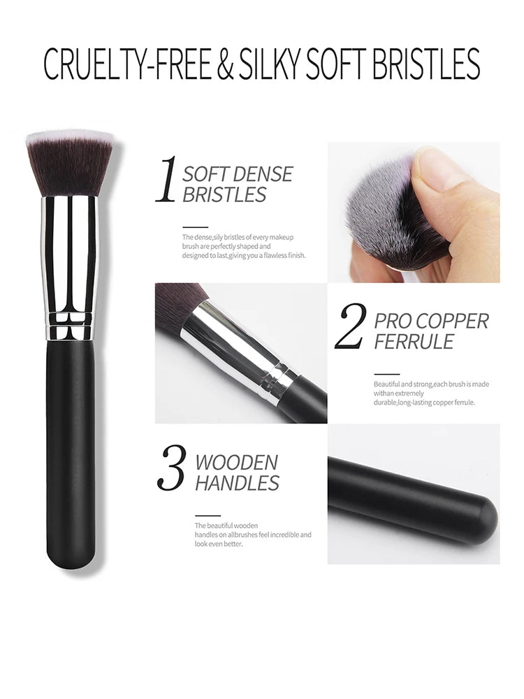 Maange 1PCS Makeup Brush with Box Foundation Concealer Powder Blush Contour Brush Dense Soft Bristle Brush Beauty Tool For Women