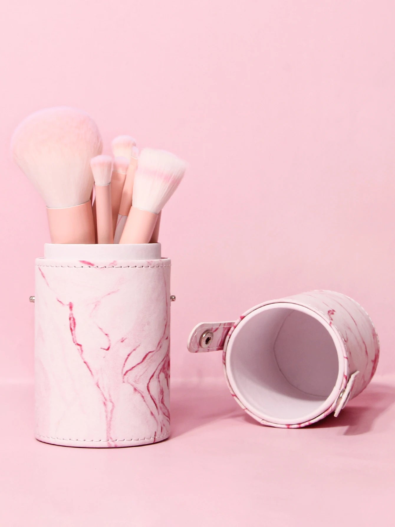 Multi-Function Cosmetic Brush Set, 12pcs pink Fiber Makeup Brush Kit For Women With Makeup brush storage bucket