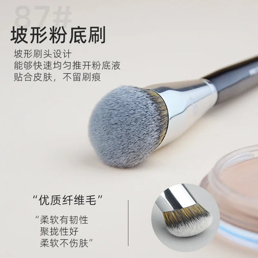 1 piece Pro Slanted Buffing Makeup Brushes #87 Angled Foundation Make up Brush Precision Face cosmetic tools synthetic hair