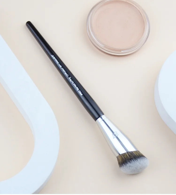 1 piece Pro Slanted Buffing Makeup Brushes #87 Angled Foundation Make up Brush Precision Face cosmetic tools synthetic hair