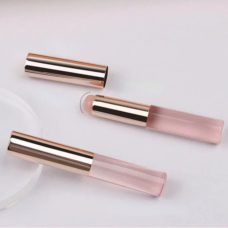 Silicone Lip Brush With Lid Round Head Makeup Brush Lipstick Applicator Multi-Use Mini Concealer Brush Portable Makeup Tool