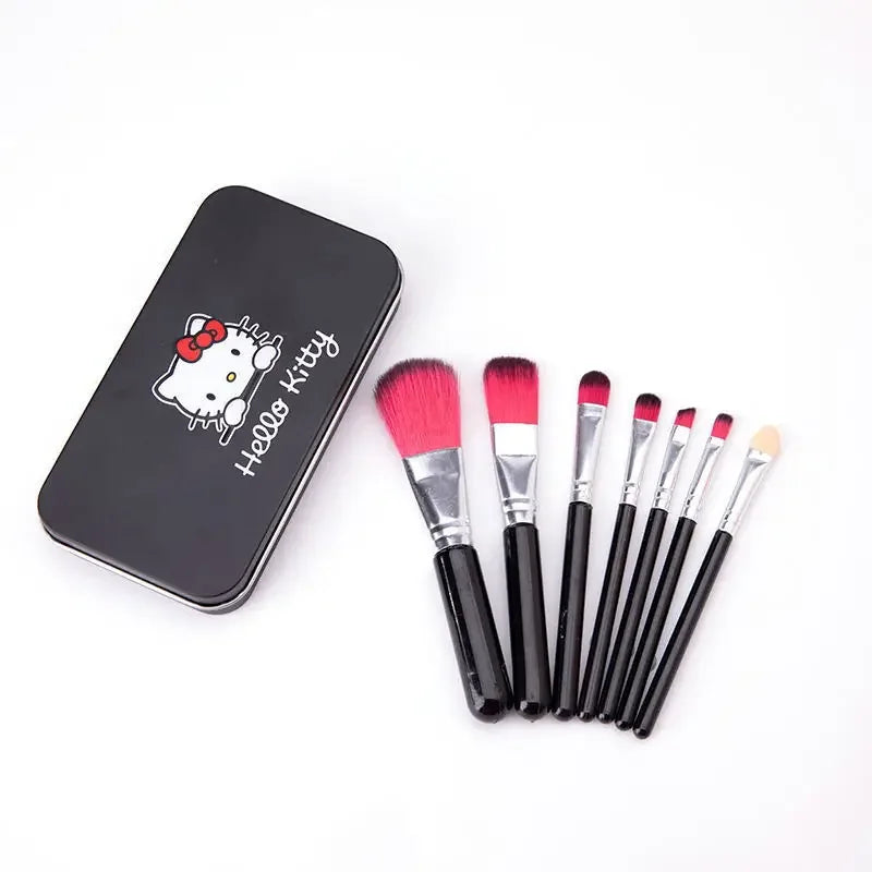 Kawaii Hello Kitty Makeup Brush Set Cute Blush Eyebrow Lip Eye Shadow Brush Beauty Tools Girl Facial Beauty Make Up Brushes Gift