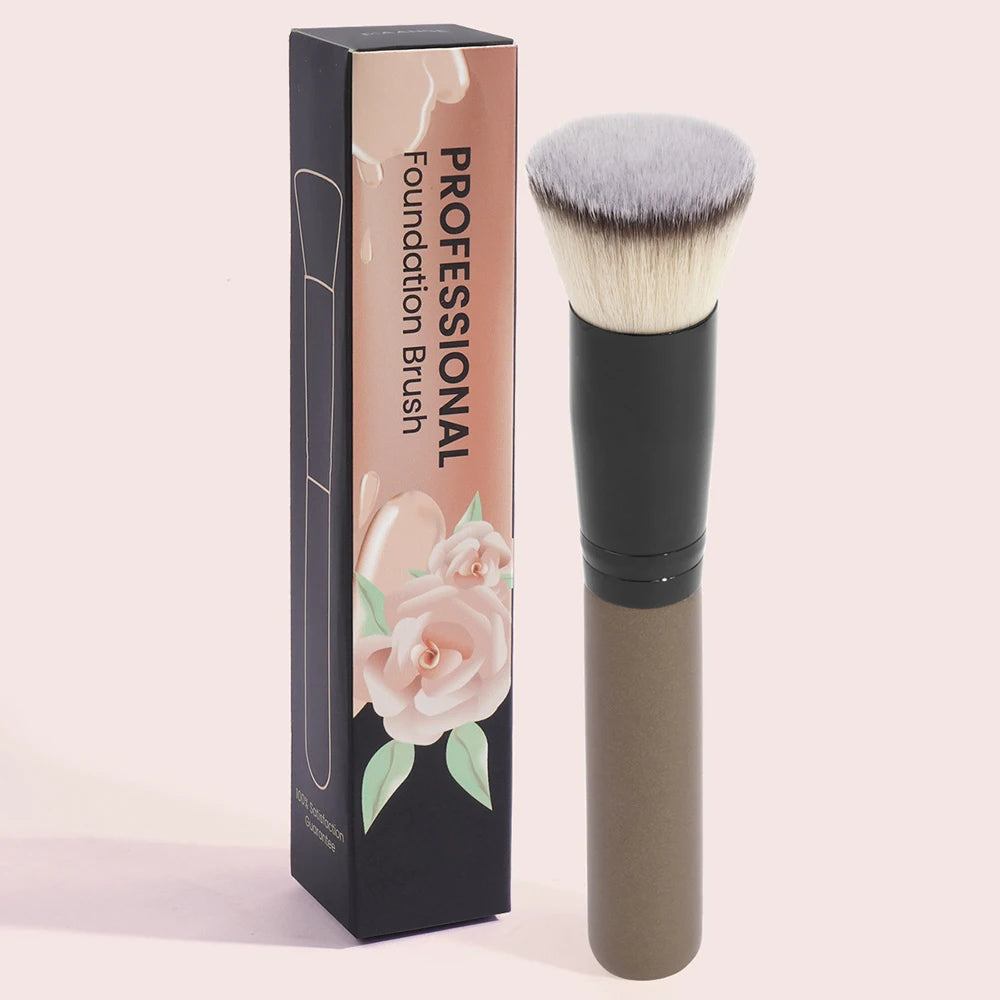 Single Large Flat Head Foundation Make-Up Brush, Portable Makeup Tool, Beauty Brush