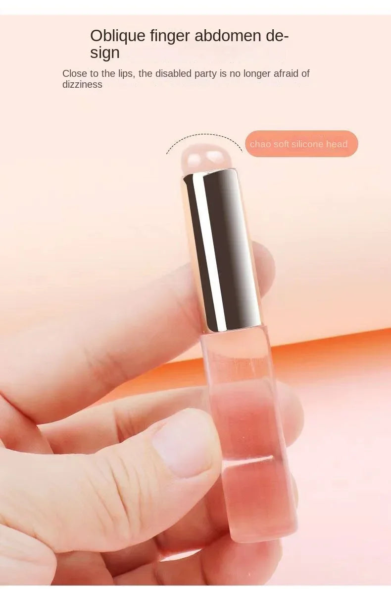 Silicone Lip Brush With Lid Round Head Makeup Brush Lipstick Applicator Multi-Use Mini Concealer Brush Portable Makeup Tool