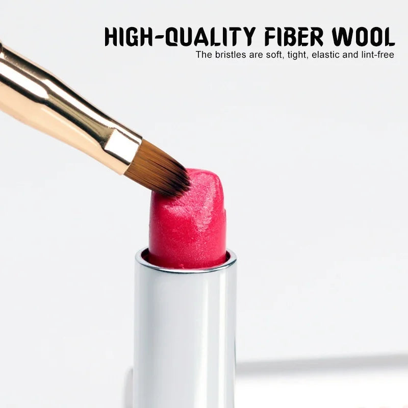 Retractable Lipstick Brushes Double Headed Professional Lip Gloss Brush Applicator with Protect Cap Women and Girls Makeup Tool